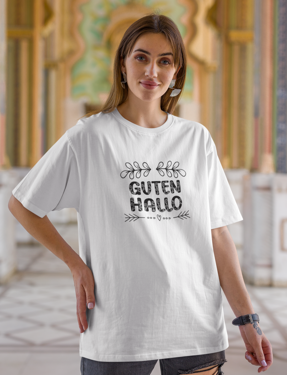 PERLE OVERSIZE T-SHIRT #GUTEN HALLO