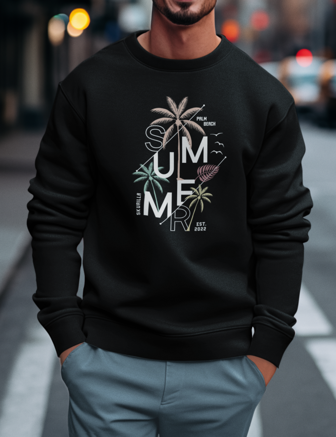 OVERSIZE SWEATSHIRT #PALM BEACH