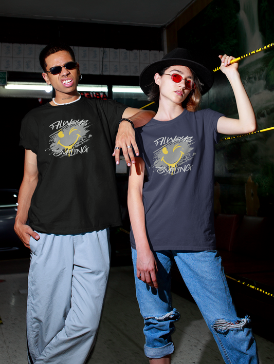 OVERSIZE T-SHIRT 300gr. #ALWAYS SMILING